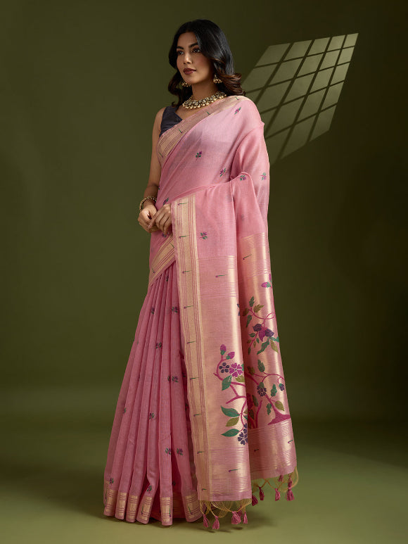 Chiku Muga Cotton Saree
