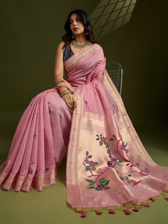 Chiku Muga Cotton Saree