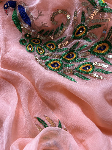 Naveli Pure Chiffon Saree