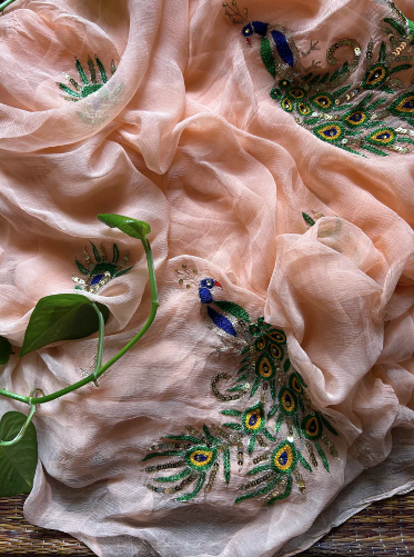 Naveli Pure Chiffon Saree