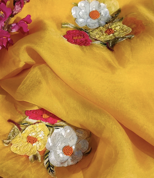 Jazz Pure Diamond Chiffon Saree