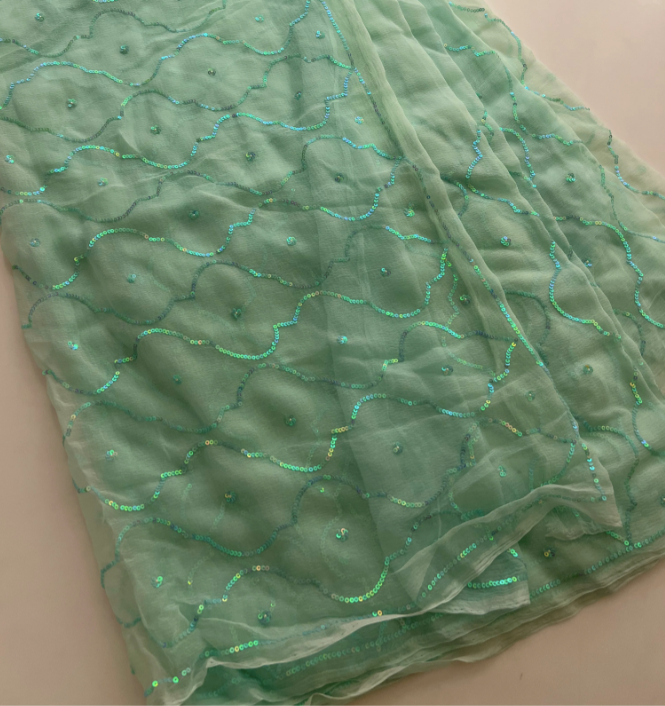 Maharani Sequins Chiffon Saree