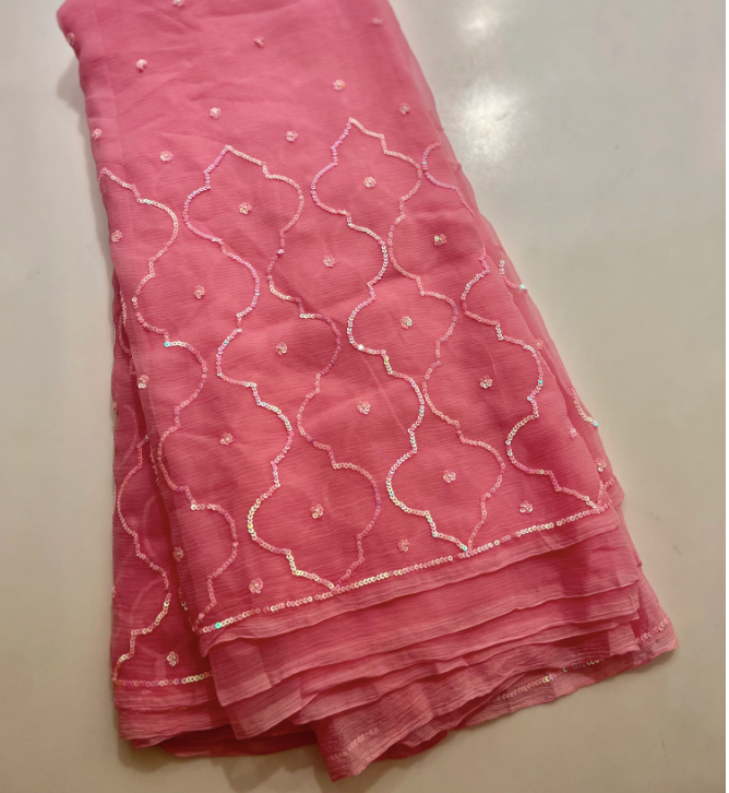Maharani Sequins Chiffon Saree