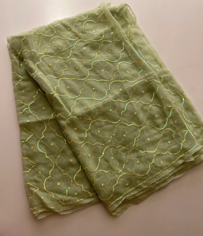 Maharani Sequins Chiffon Saree