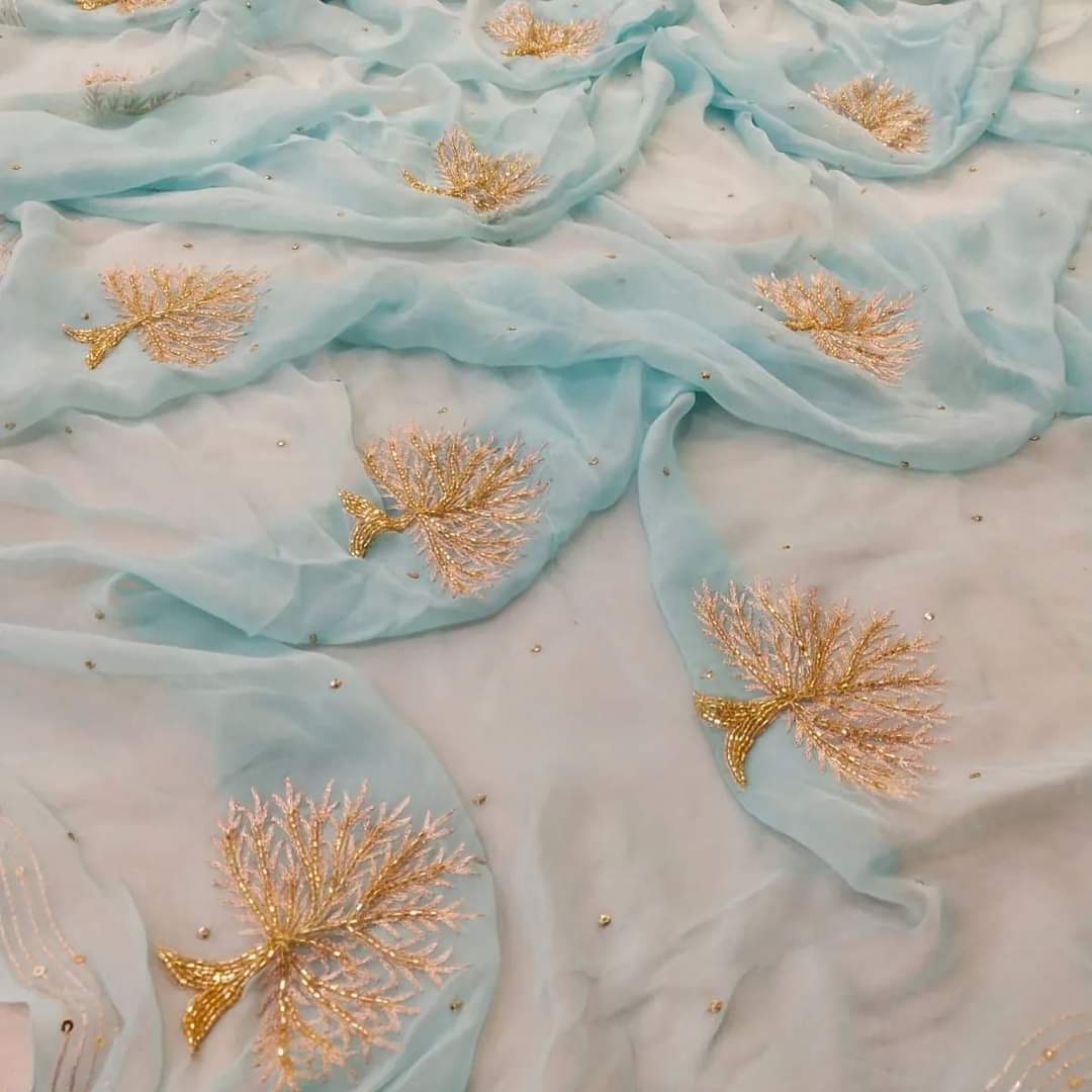 Oak Chiffon saree