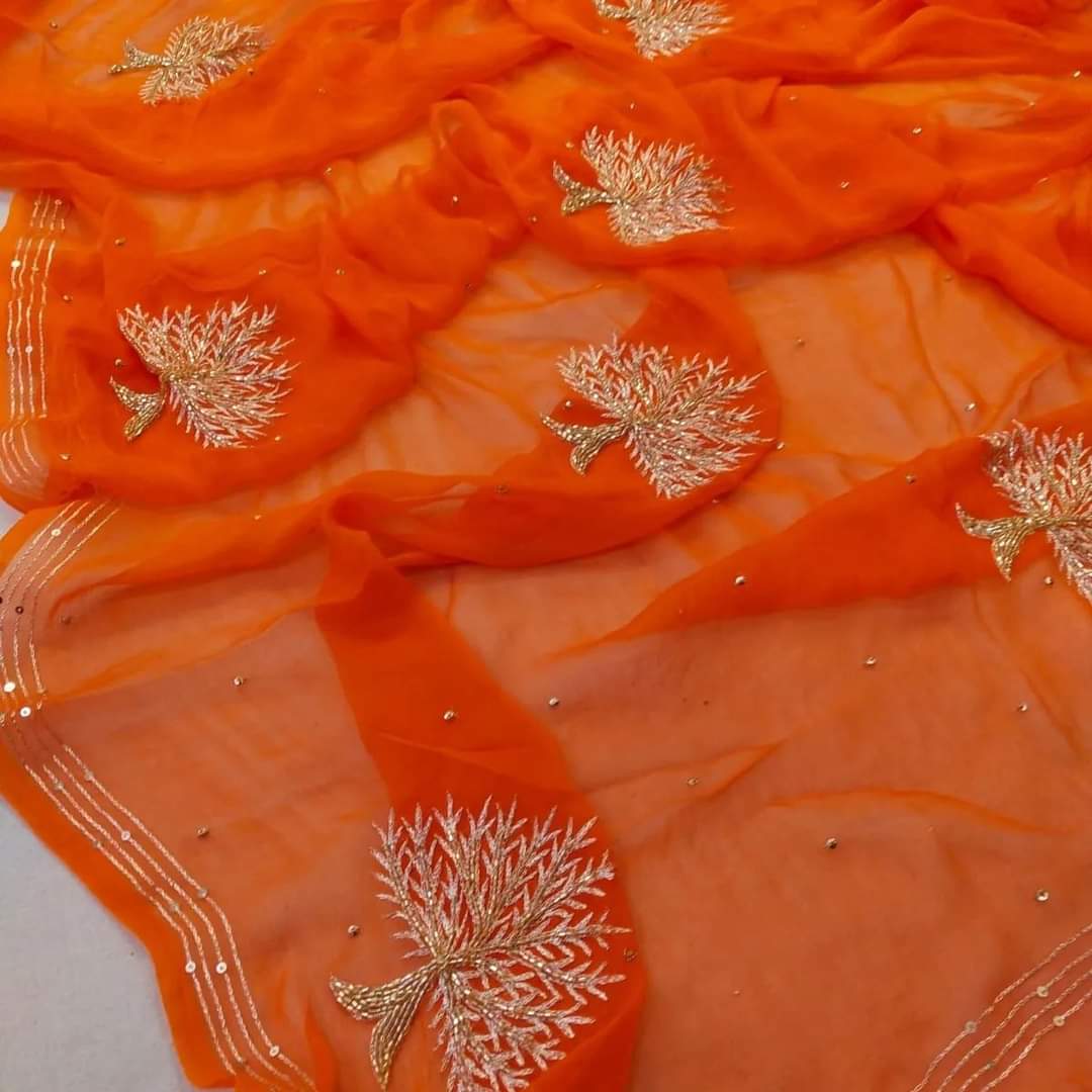 Oak Chiffon saree