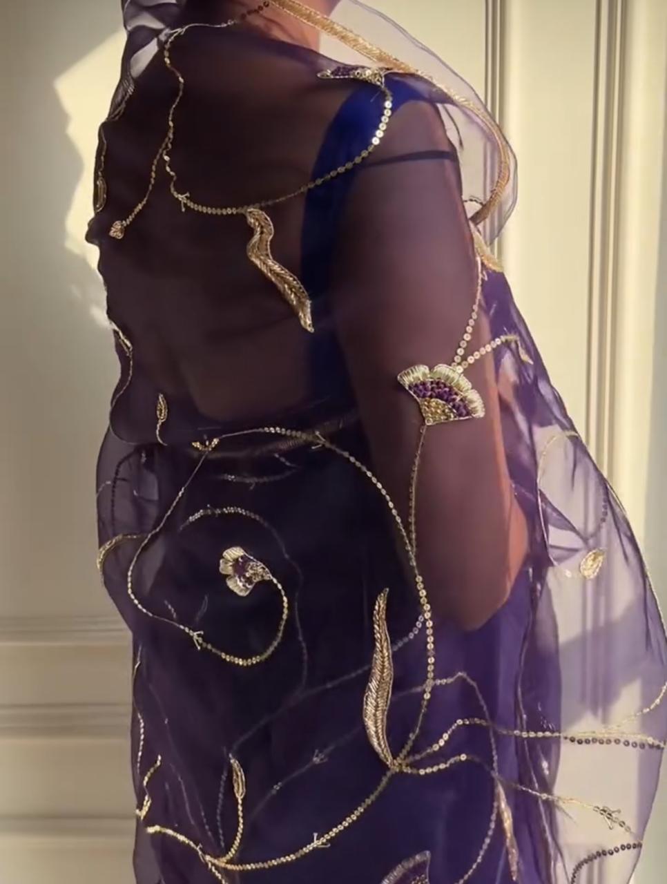 Jamni Sitara Chiffon Saree
