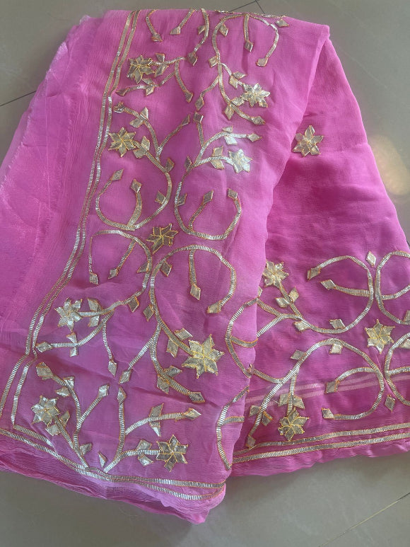 Purva Gotta Chiffon Saree