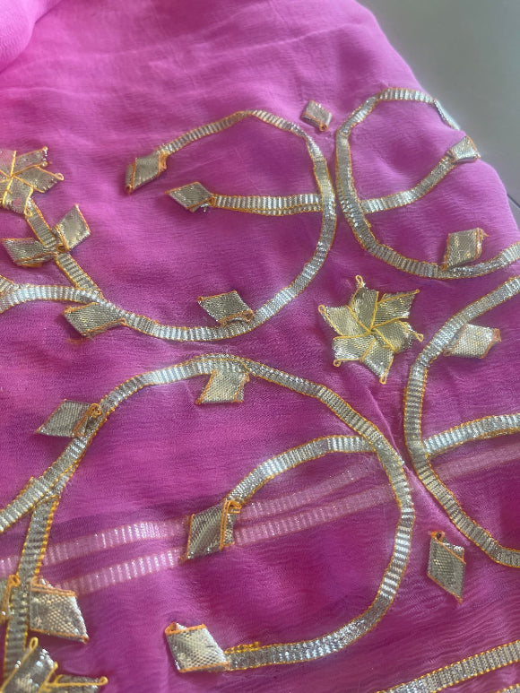Purva Gotta Chiffon Saree