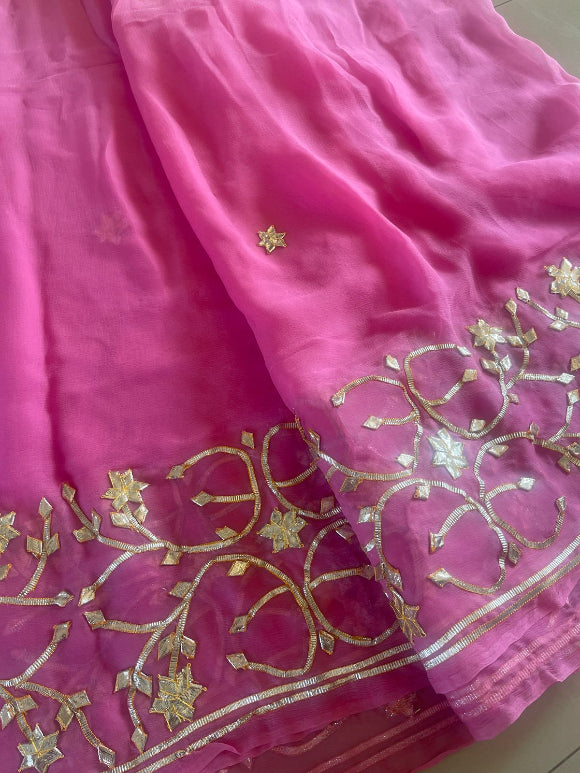 Purva Gotta Chiffon Saree