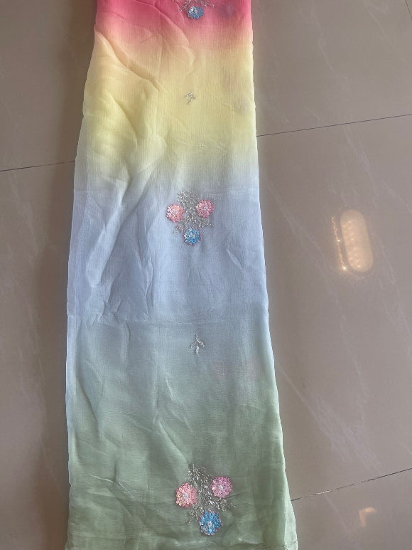 Colorpop Pure Chiffon Saree