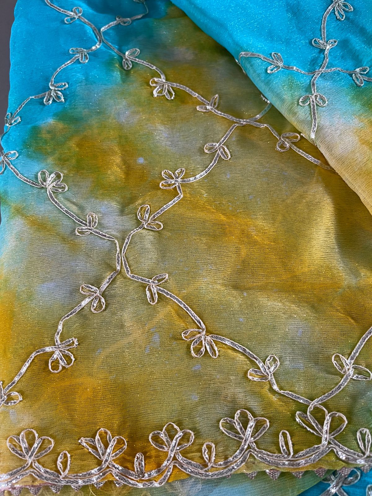 Shimmer Gota Chiffon Saree