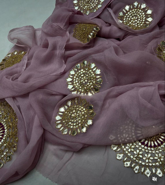 Noor Zardosi Buta Saree