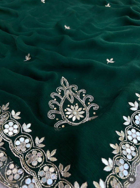 Naina Zari Aari Chiffon Saree
