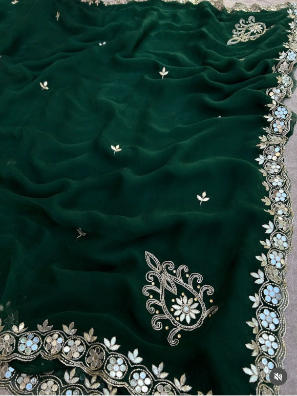Naina Zari Aari Chiffon Saree