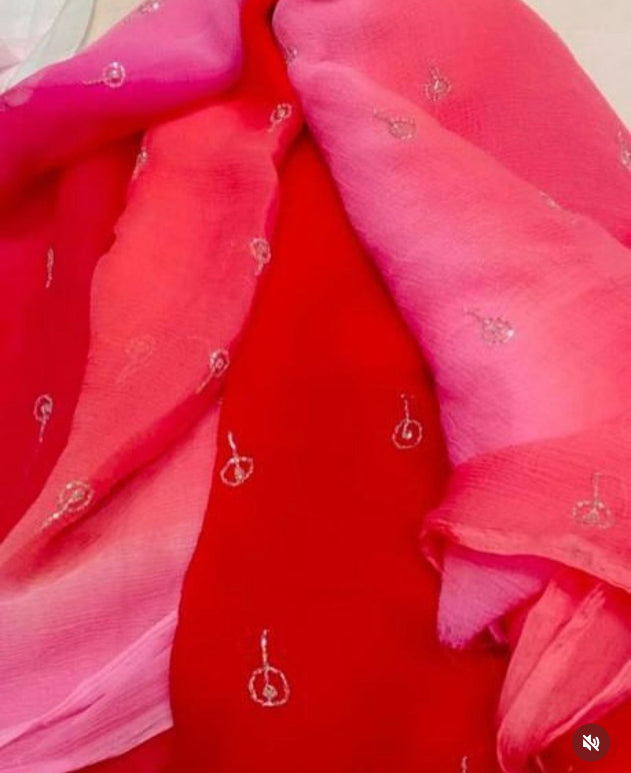 Bindiya Cutdana Chiffon Saree