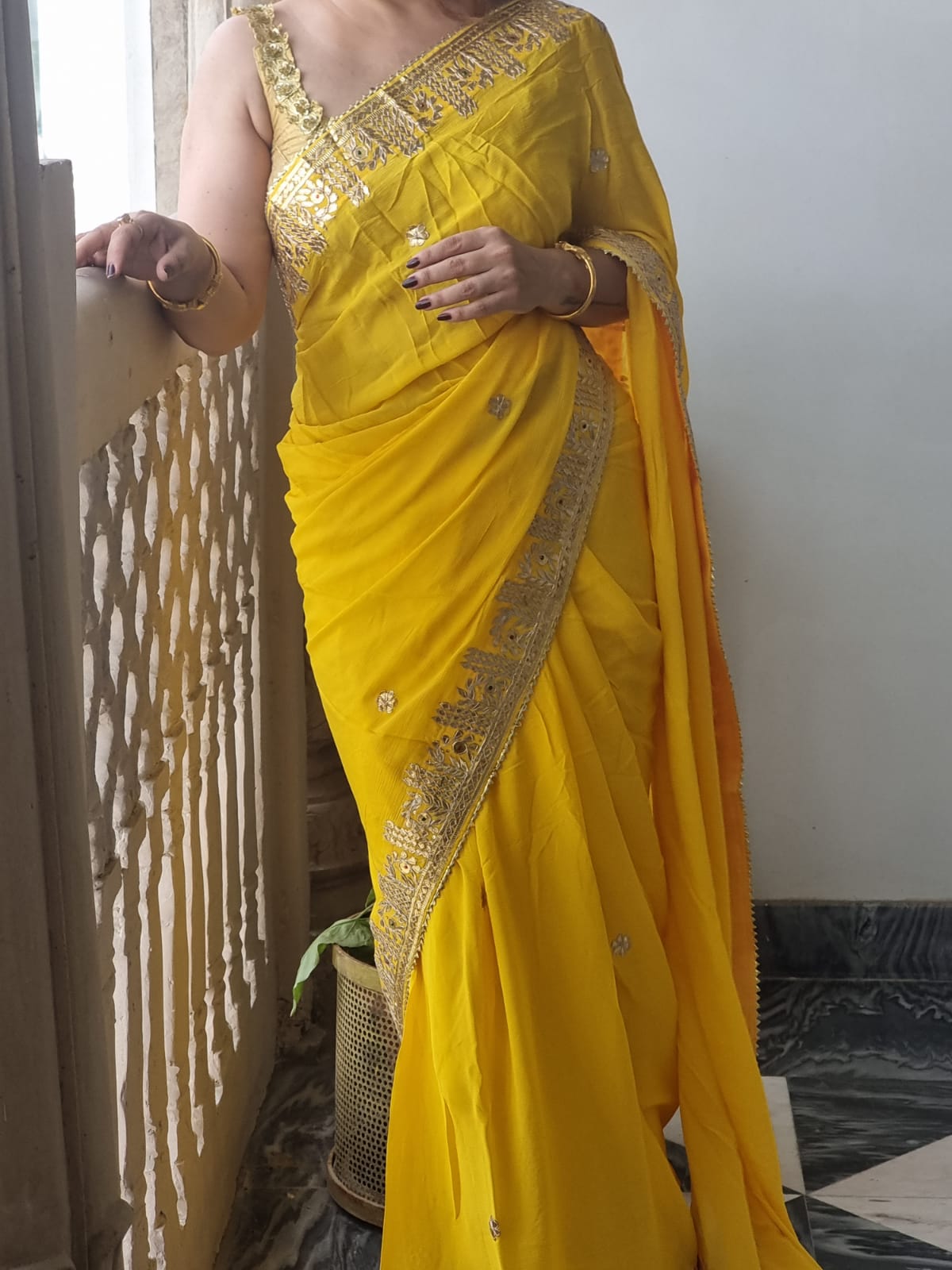 Sunshine Chinon Saree