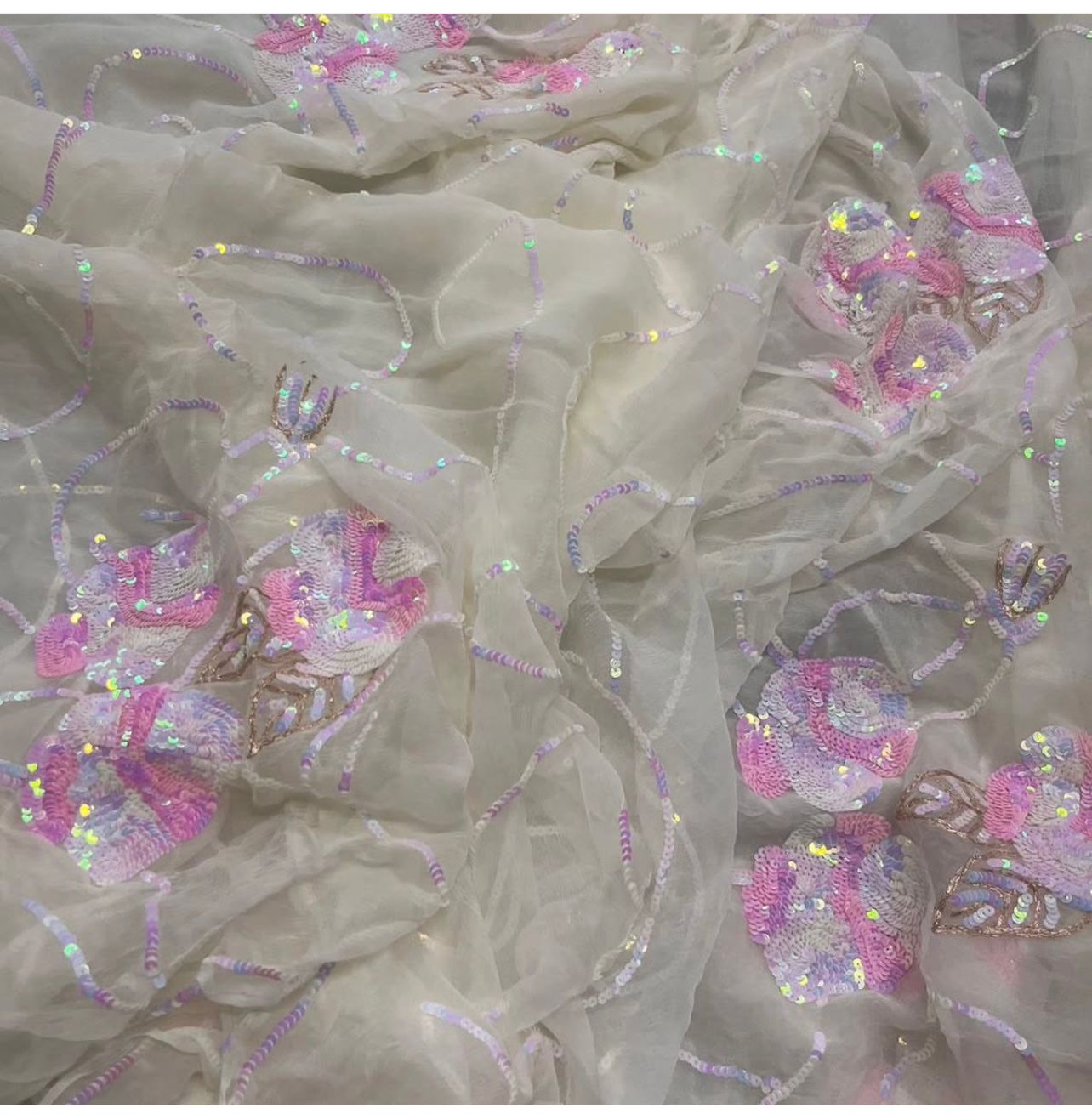 Vanila Sequins Zaal Saree