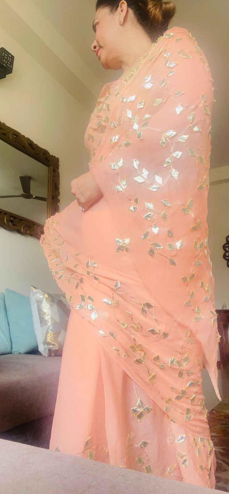 Roohani Pure Chiffon Saree