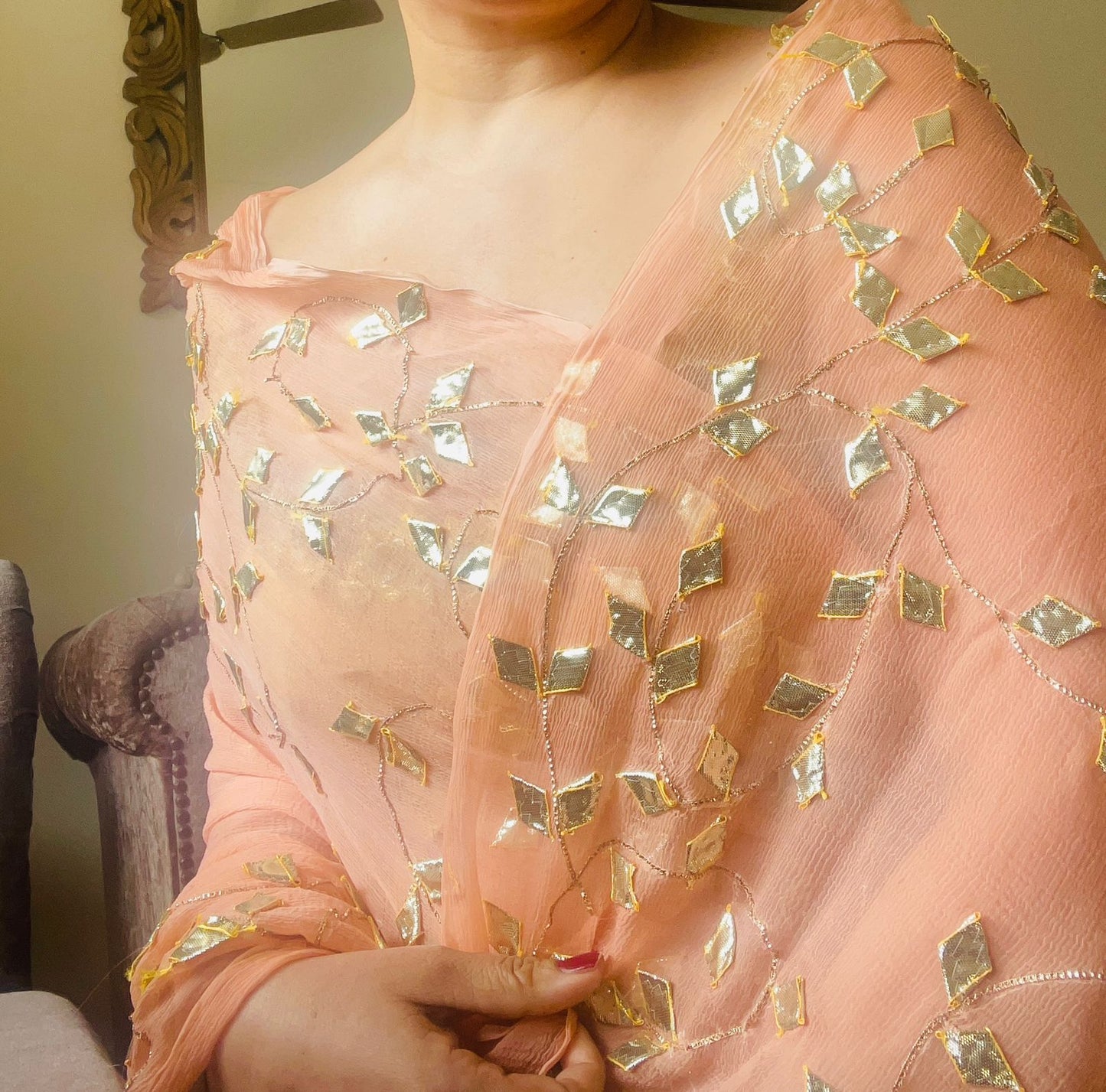 Roohani Pure Chiffon Saree