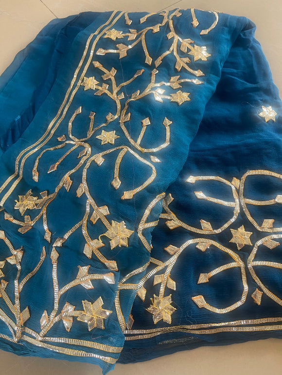 Purva Gotta Chiffon Saree