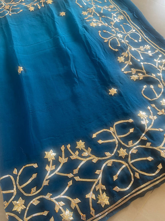 Purva Gotta Chiffon Saree