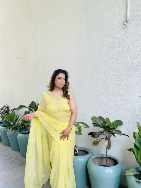 Adhya Pure Chiffon Saree