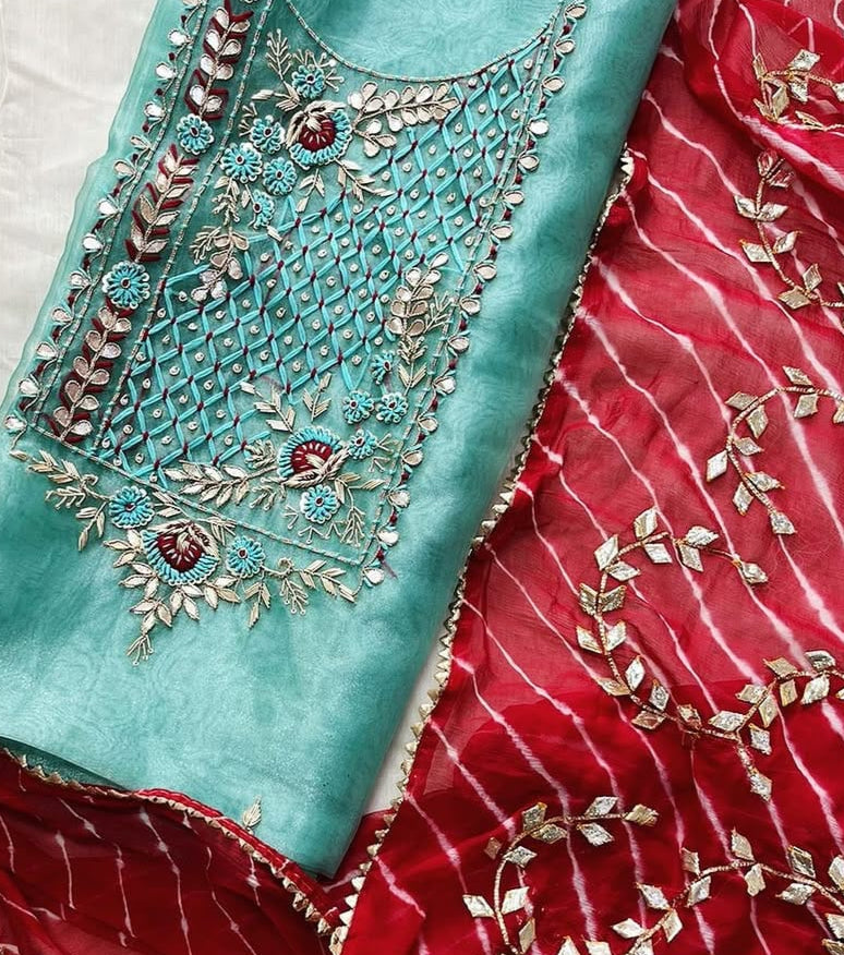 Guldari Organza Handwork Suit