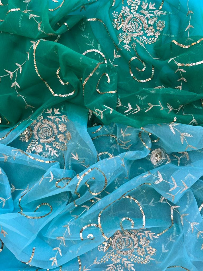 Neela Zari Aari Saree