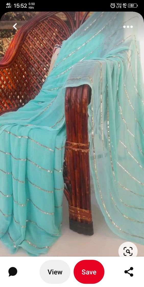 Meera Sequins Chiffon Saree