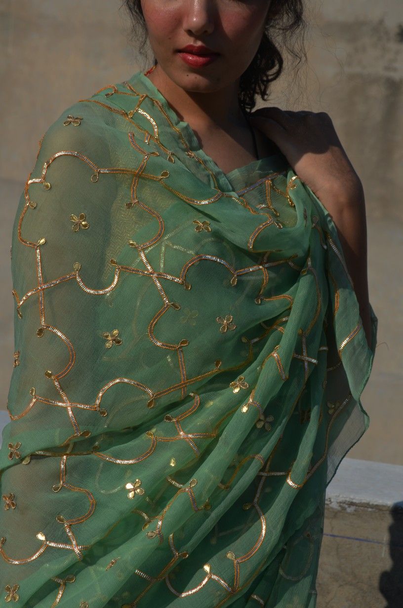 Raha Diamond Chiffon Saree