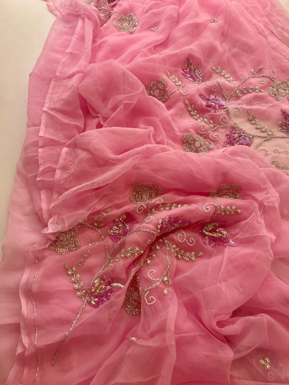 Vintage Rose Saree