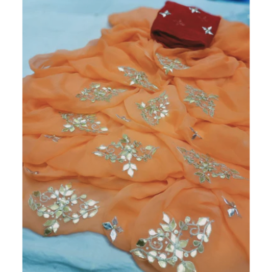 Rania Gotta Pure Diamond Chiffon Saree