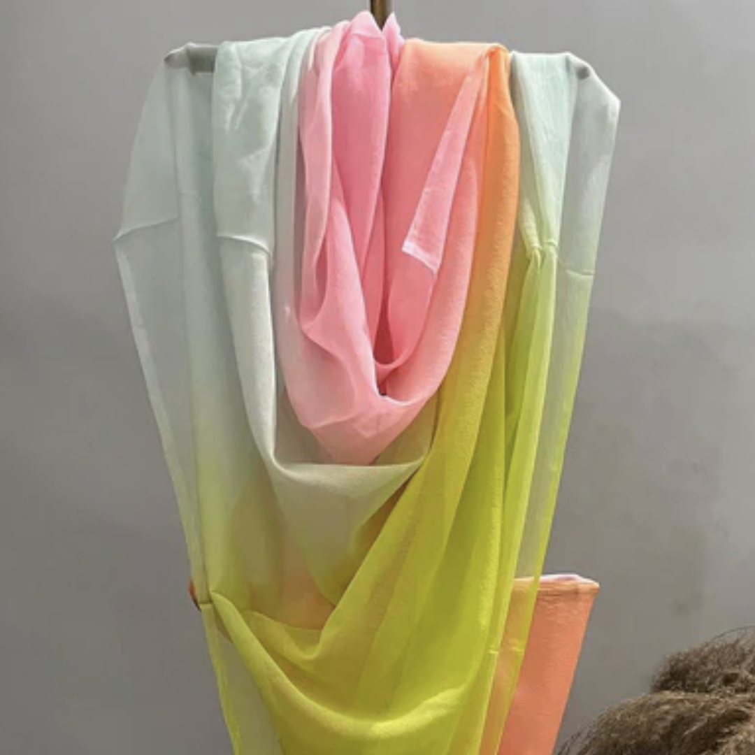 Plain Pure Chiffon Saree