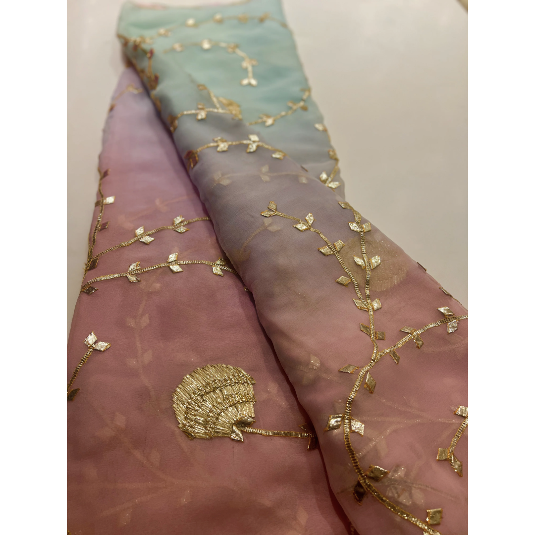 Nalini Gotta Patti Pure Chiffon saree