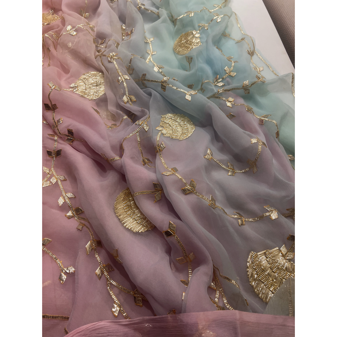 Nalini Gotta Patti Pure Chiffon saree