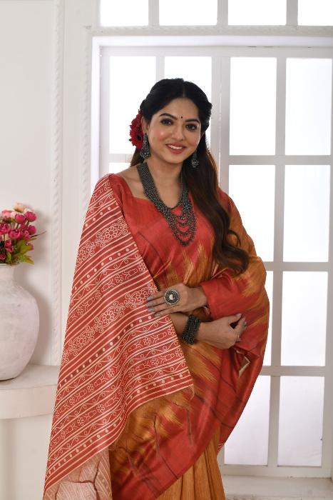 Aarushi Ikkat Saree
