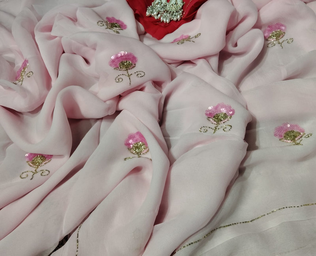 Pink Pastel Saree