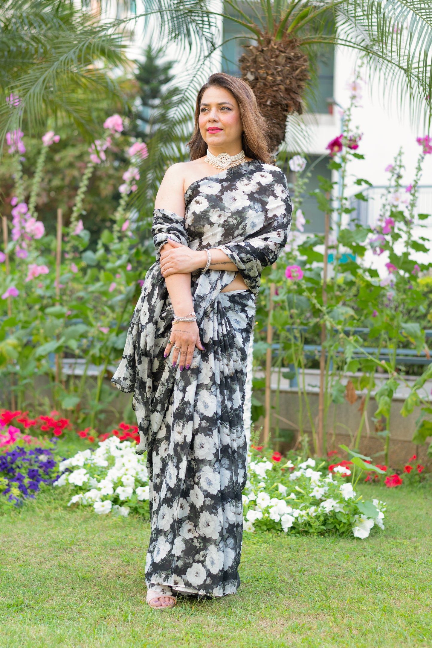 Bahar Pure Chinon Chiffon Saree