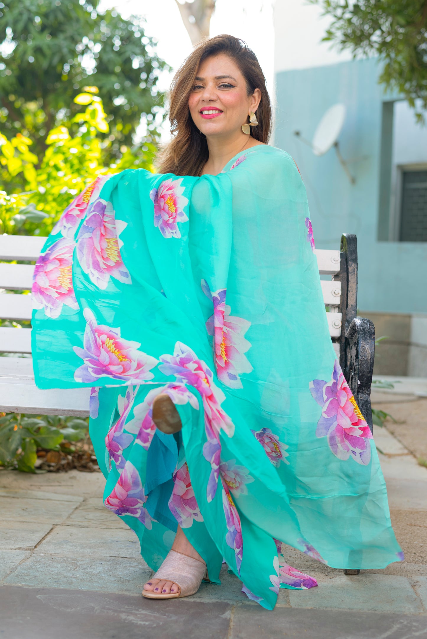 Lotus Glass Organza Saree