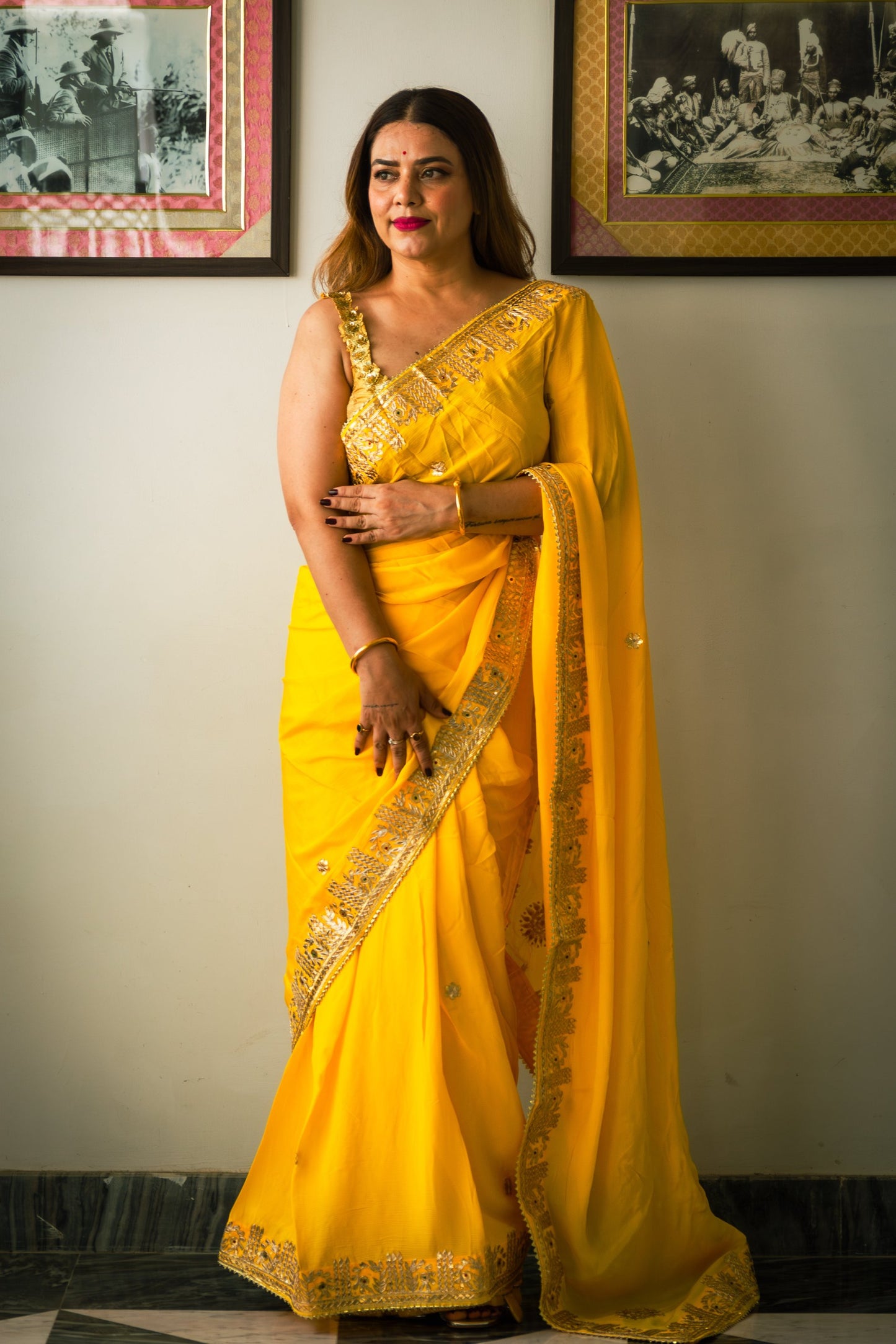 Sunshine Chinon Saree