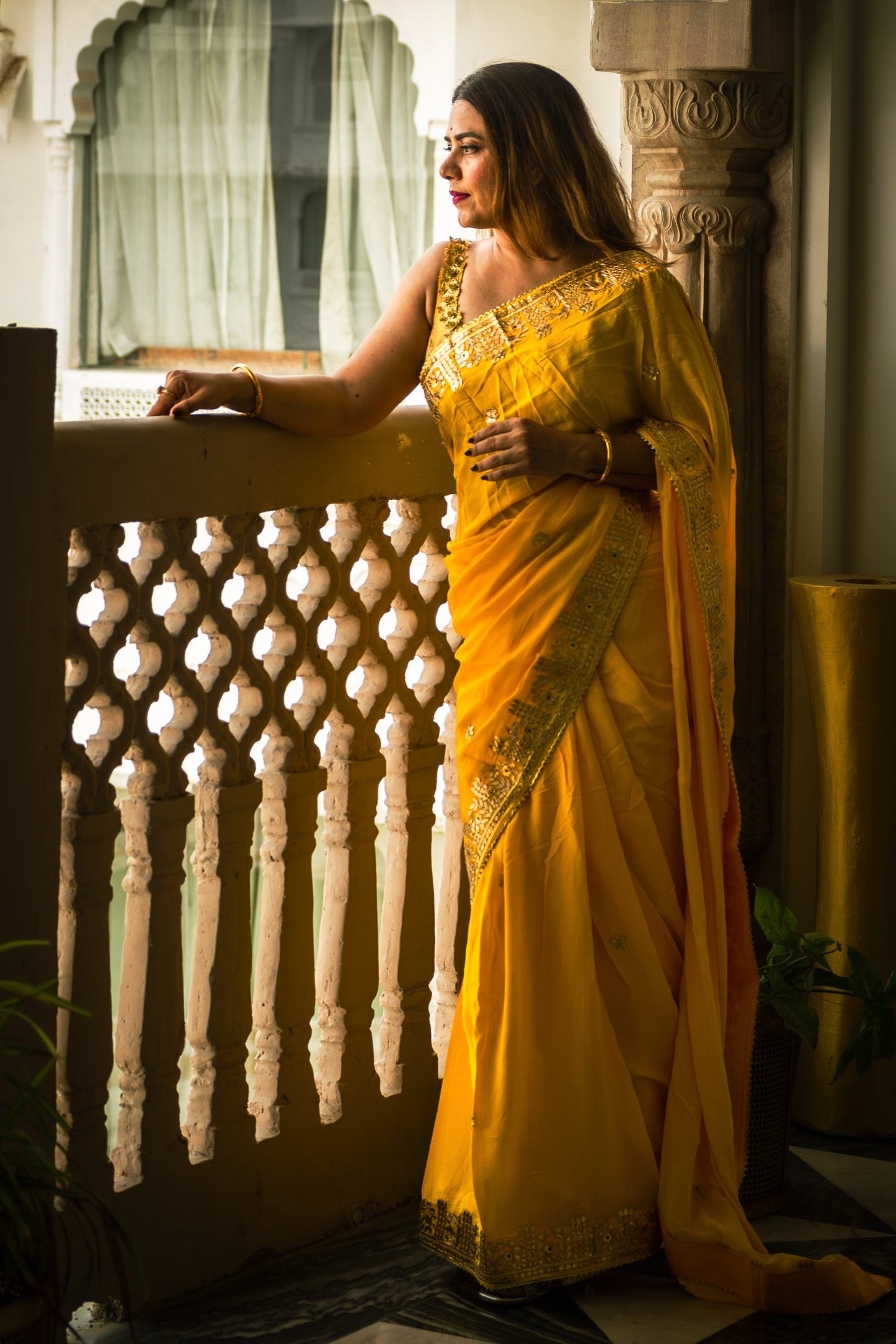 Sunshine Chinon Saree