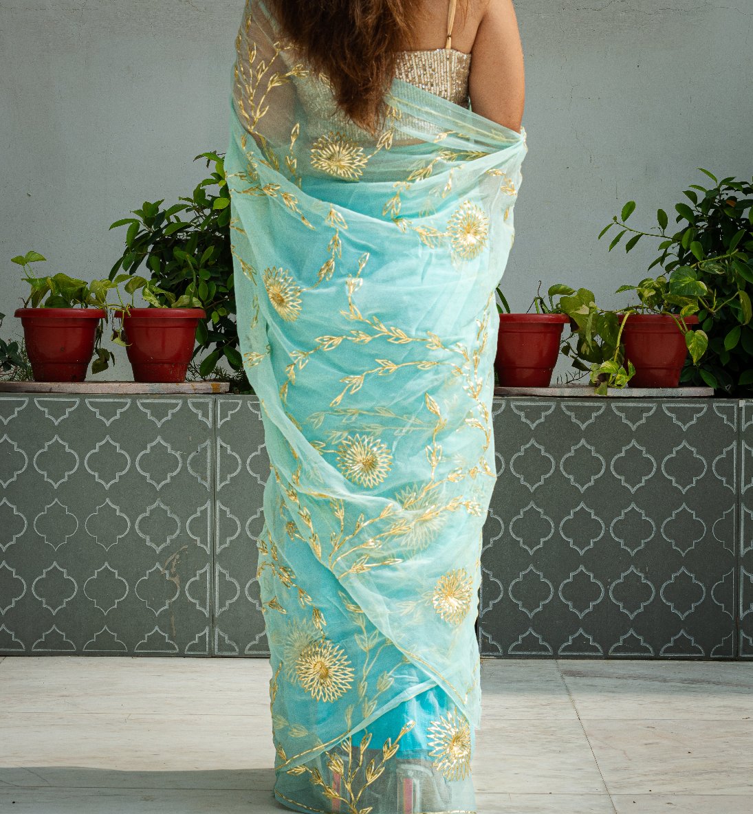 Tara Gotta Chiffon Saree