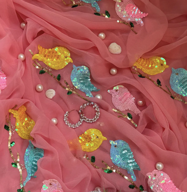 Sparrow Sequin Saree