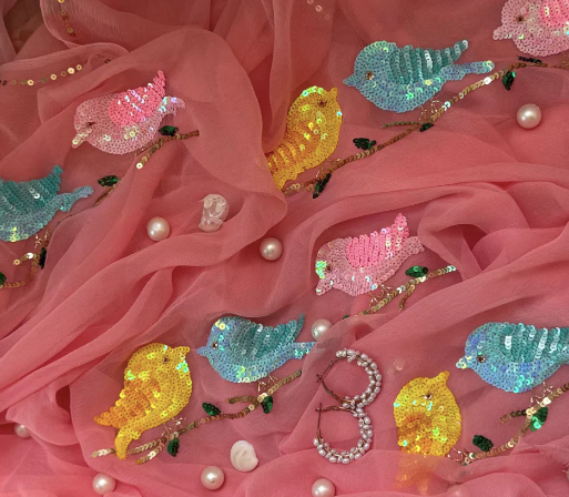 Sparrow Sequin Saree