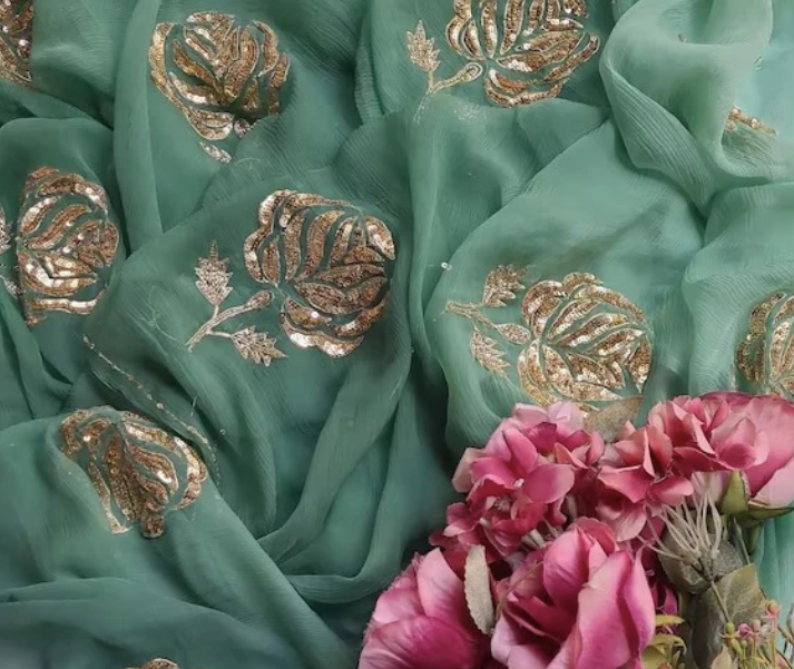 Marigold Sequins Chiffon