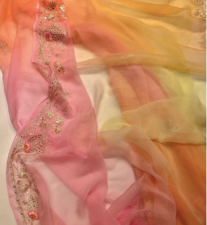 Rangrez Zari Chiffon Saree