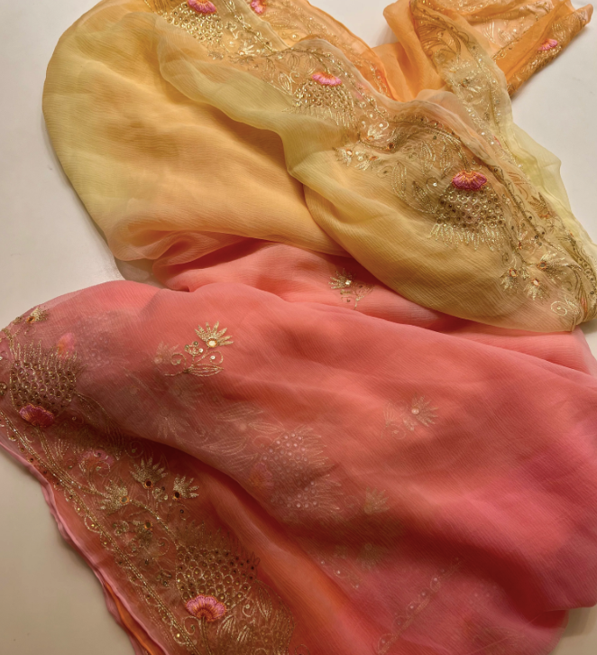 Rangrez Zari Chiffon Saree