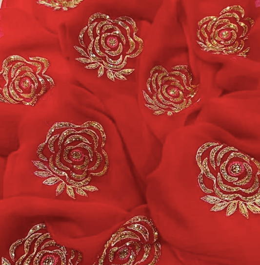 Marigold Sequins Chiffon