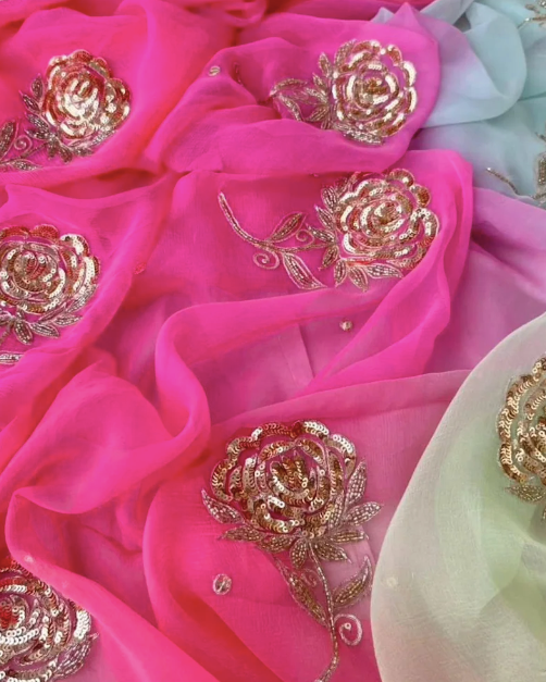 Marigold Sequins Chiffon